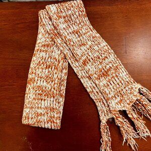 Red and White Patterned Scarf